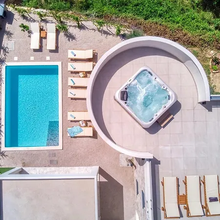 Cvita Is A Modern 5-bedroom With A Jacuzzi, A Gym And Finnish Sauna, A Heated Pool, And Amazing Views
