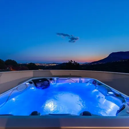 Cvita Is A Modern 5-bedroom With A Jacuzzi, A Gym And Finnish Sauna, A Heated Pool, And Amazing Views